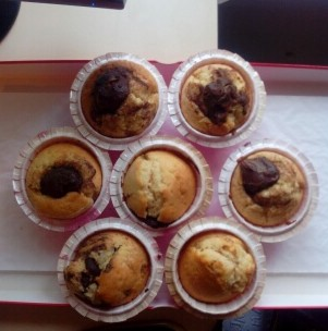 Muffin repas Saint-Valentin dessert en amoureux muffin chocolat nutella Saint-Valentin 2015